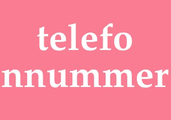 Synonym telefonnummer