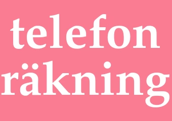 Synonym telefonräkning