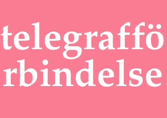 Synonym telegrafförbindelse