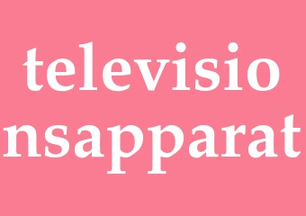 Synonym televisionsapparat