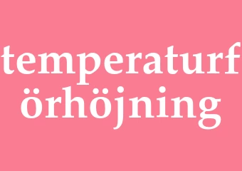 Synonym temperaturförhöjning