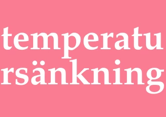Synonym temperatursänkning