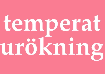 Synonym temperaturökning