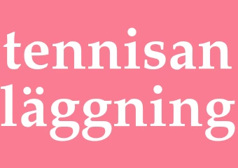 Synonym tennisanläggning