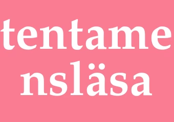 Synonym tentamensläsa