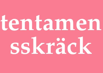 Synonym tentamensskräck