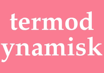 Synonym termodynamisk