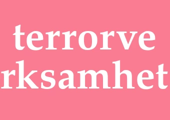 Synonym terrorverksamhet