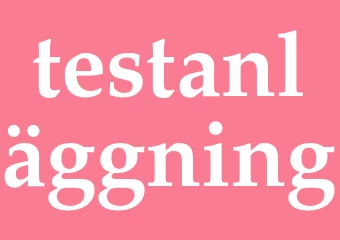 Synonym testanläggning