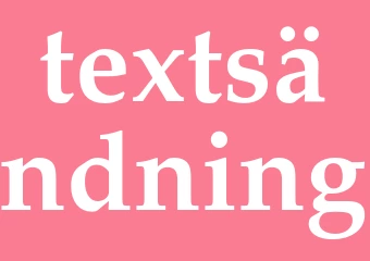 Synonym textsändning