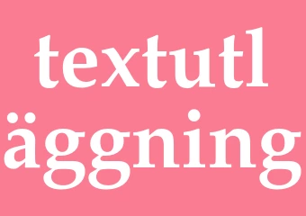 Synonym textutläggning