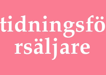Synonym tidningsförsäljare