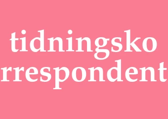 Synonym tidningskorrespondent