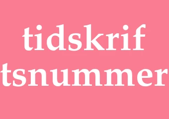Synonym tidskriftsnummer