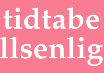Synonym tidtabellsenlig