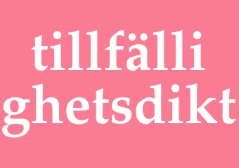 Synonym tillfällighetsdikt