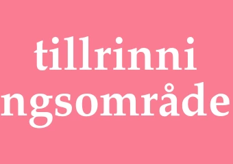 Synonym tillrinningsområde