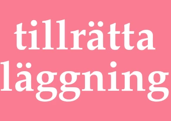 Synonym tillrättaläggning