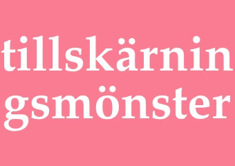 Synonym tillskärningsmönster