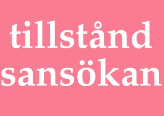 Synonym tillståndsansökan
