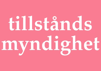 Synonym tillståndsmyndighet