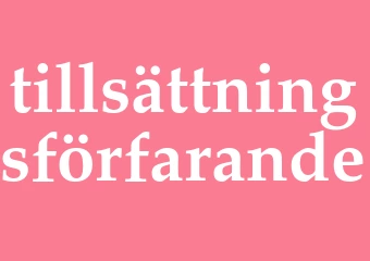 Synonym tillsättningsförfarande