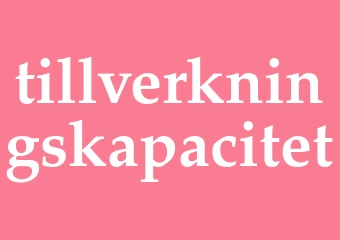 Synonym tillverkningskapacitet