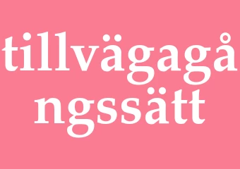 Synonym tillvägagångssätt