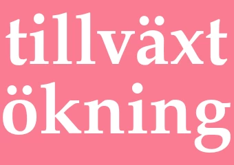 Synonym tillväxtökning