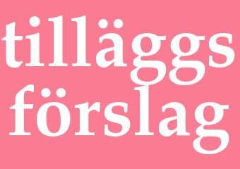 Synonym tilläggsförslag