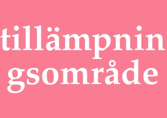 Synonym tillämpningsområde