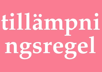 Synonym tillämpningsregel