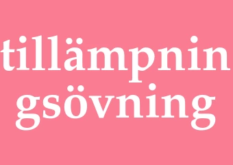 Synonym tillämpningsövning