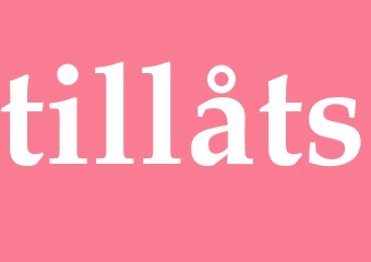 Synonym tillåts