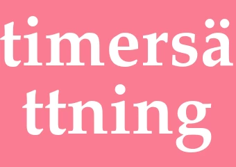 Synonym timersättning
