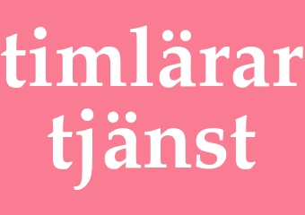 Synonym timlärartjänst
