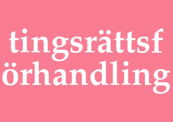 Synonym tingsrättsförhandling