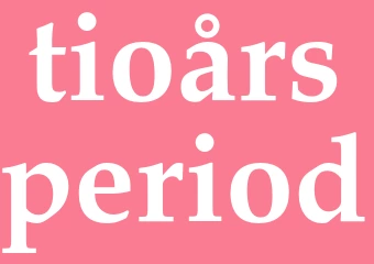 Synonym tioårsperiod