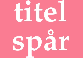 Synonym titelspår