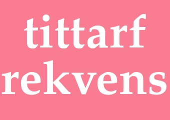 Synonym tittarfrekvens