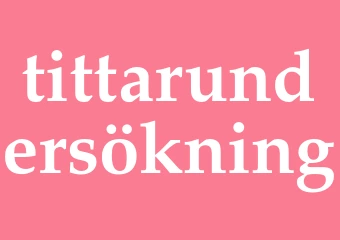 Synonym tittarundersökning