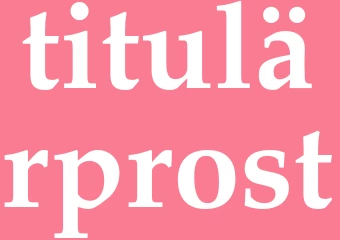 Synonym titulärprost