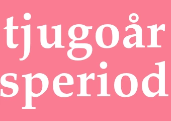 Synonym tjugoårsperiod