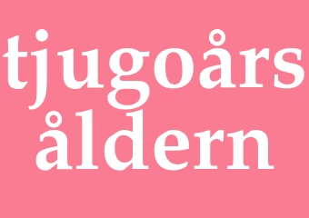 Synonym tjugoårsåldern