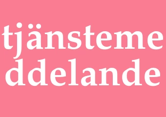 Synonym tjänstemeddelande