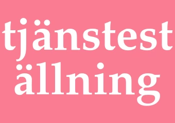 Synonym tjänsteställning