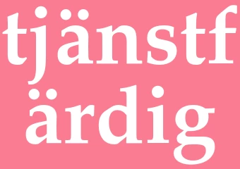Synonym tjänstfärdig