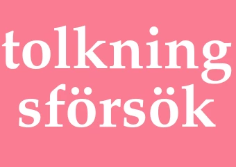 Synonym tolkningsförsök