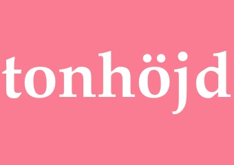 Synonym tonhöjd