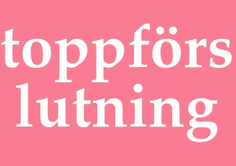 Synonym toppförslutning